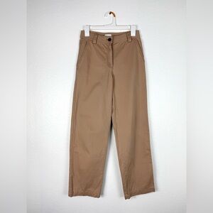 Aritzia Sunday Best straight leg beige pants size 2
